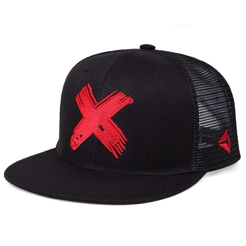 Topi Baseball Snapback Motif Tulisan X Gaya Hip Hop Untuk Pria Dan Wanita