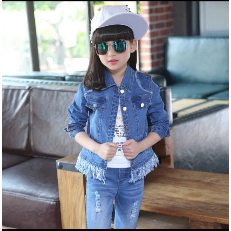 JAKET JEANS ANAK RAWIS MODEL TERBARU BUAT USIA 2-11 THN