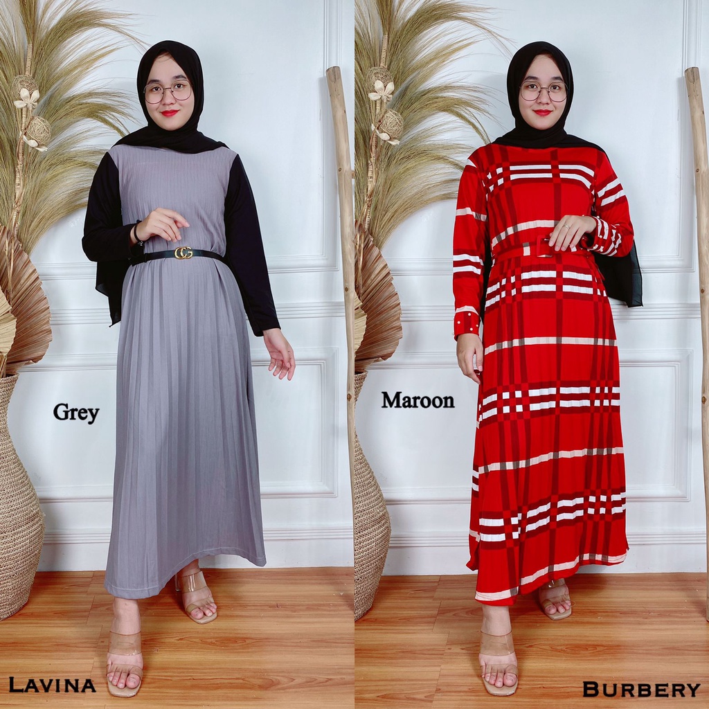 Gamis Polos Gamis Plisket