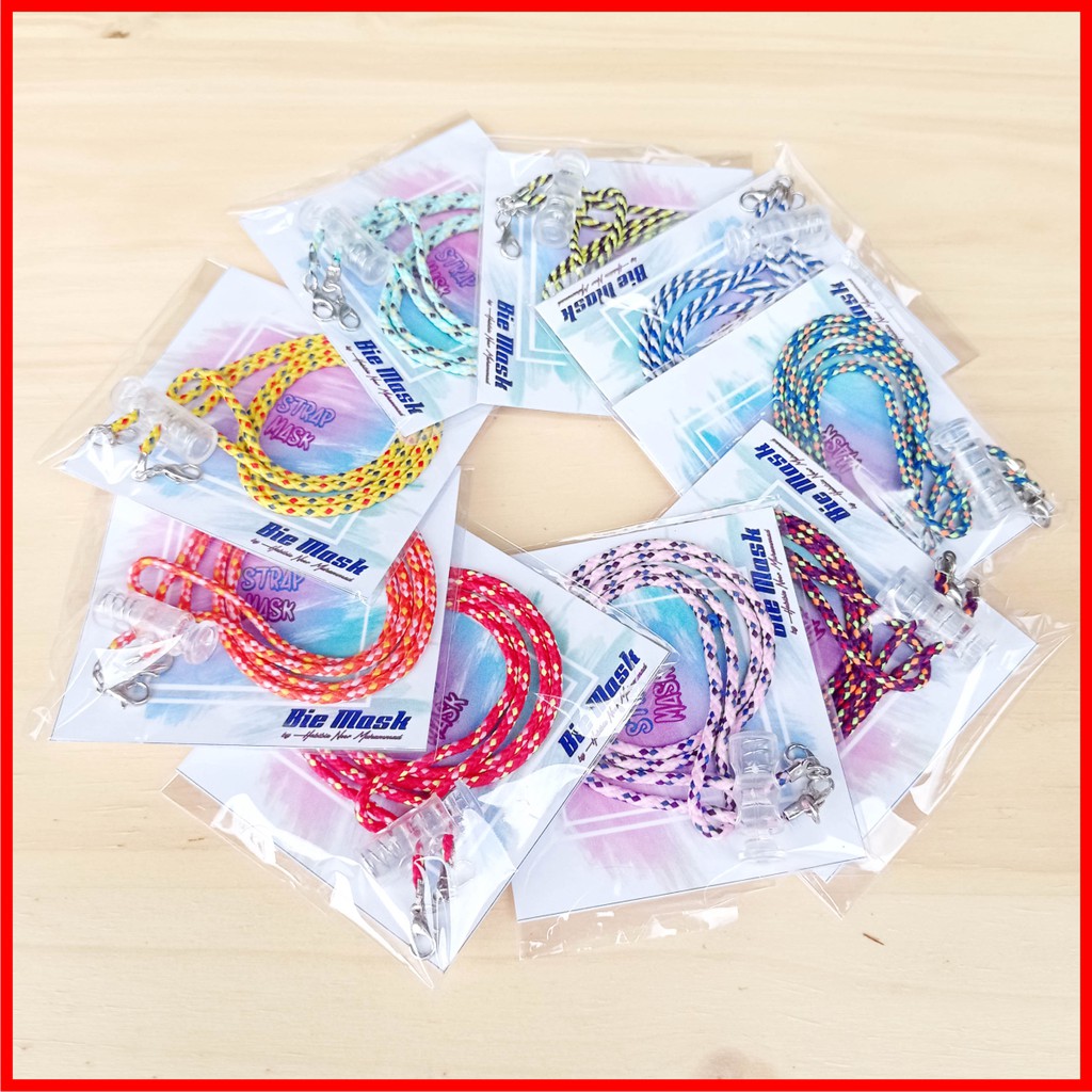 Tali Konektor Strap Masker Etnik Premium Korean Style / Tali Masker Hijab / Kalung Masker Evo