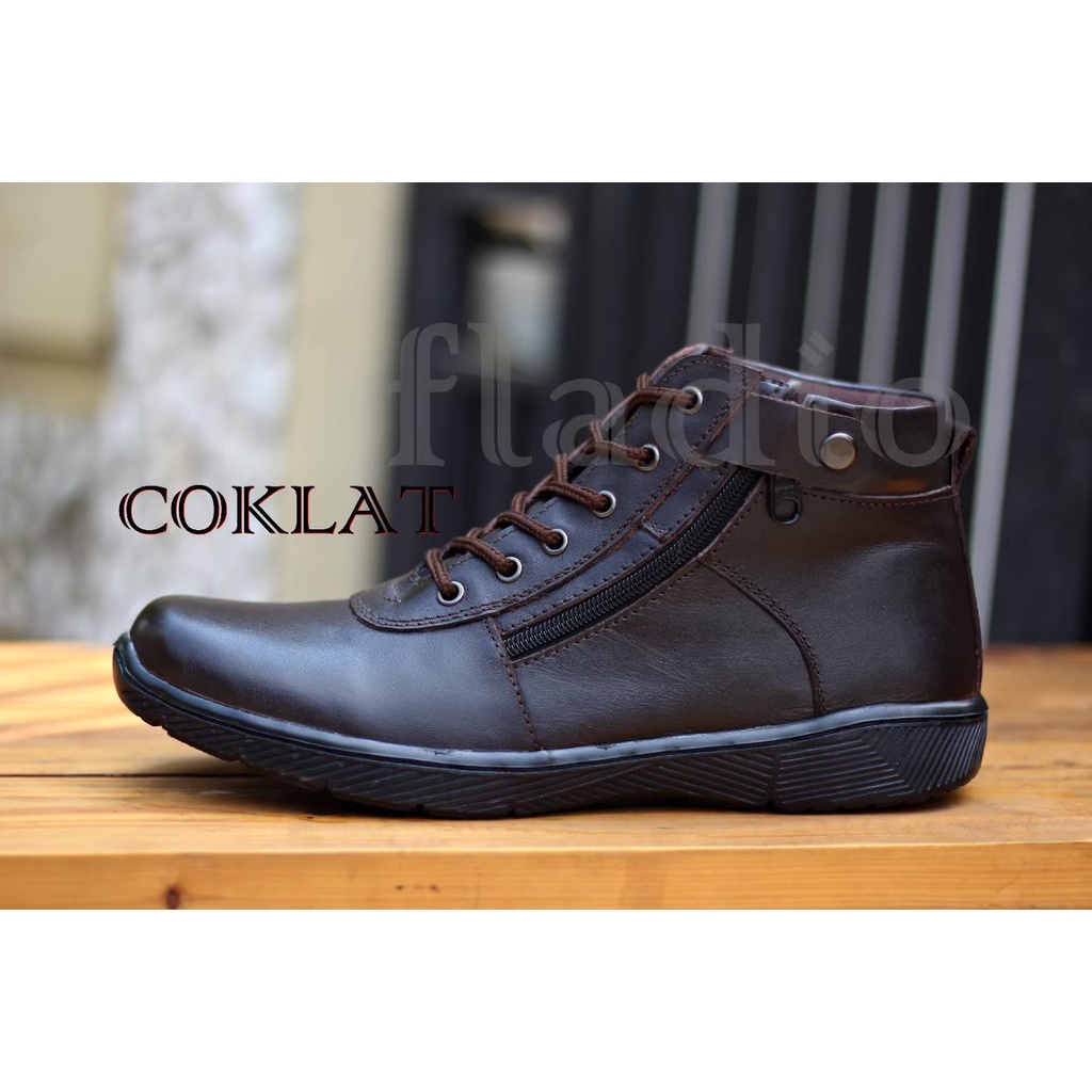 Sepatu Pria Boots Kulit Asli Original Fladio Sepatu Kerja Pria Sepatu Boot Pria Sepatu Pria Murah