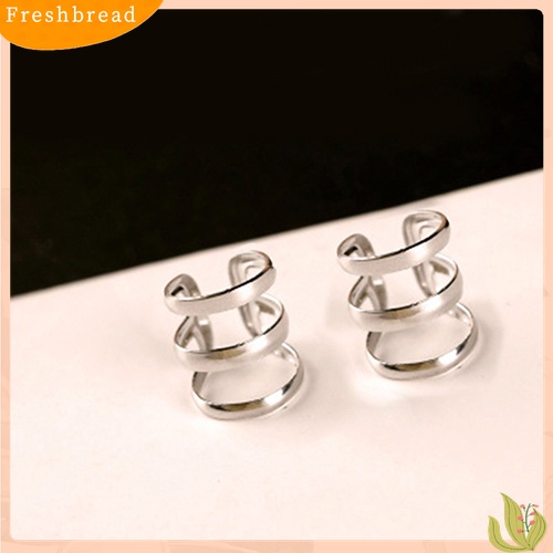 【Fresh】❀Women Punk Ear Clip Cuff Earrings Non-Piercing Hollow U-Shape Clip On Jewelry