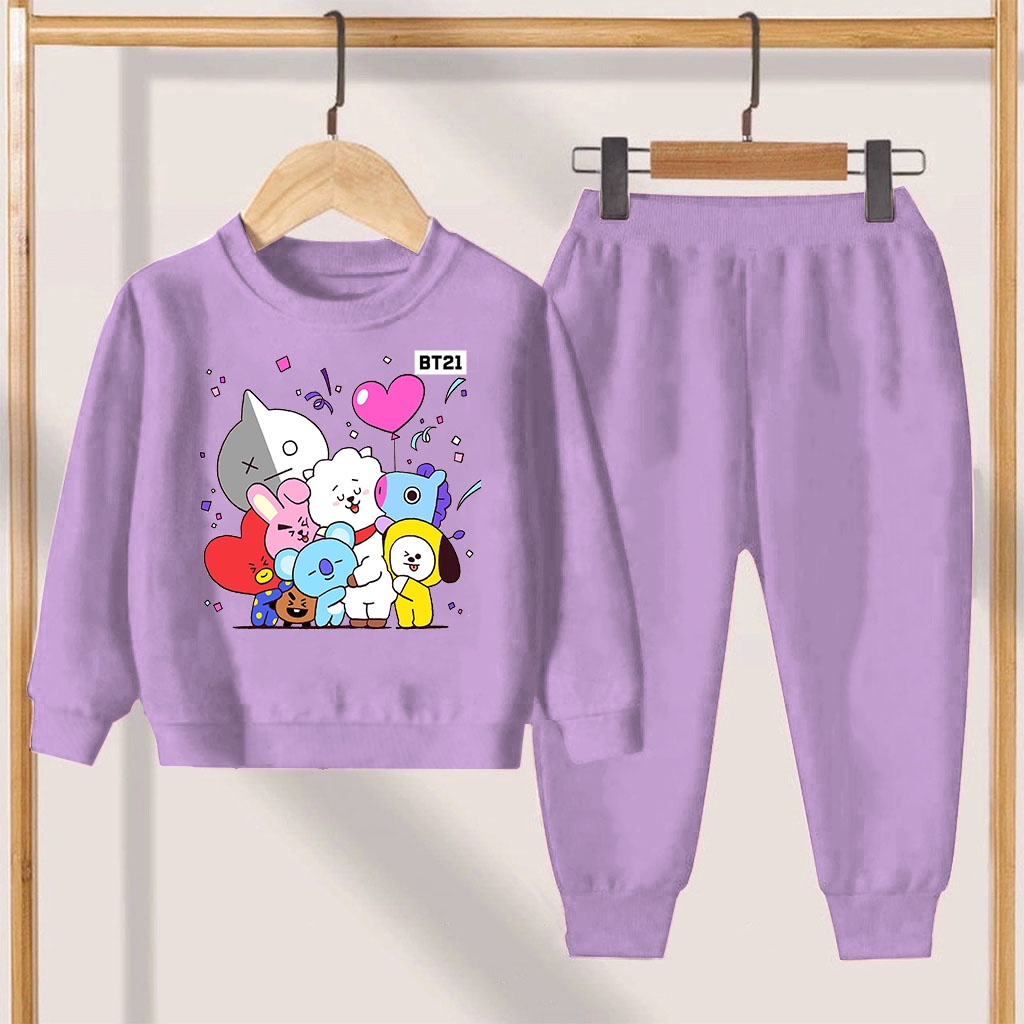 YMF - SETELAN SWEATER ANAK UNISEX / USIA 3-12 TAHUN &quot;BT EDITION&quot;