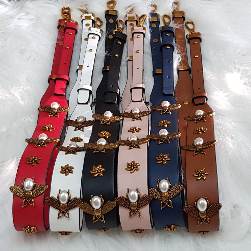 bagstrap Bee tidak tajam ringan dan lembut Leather tas tali fashion panjang strap tas