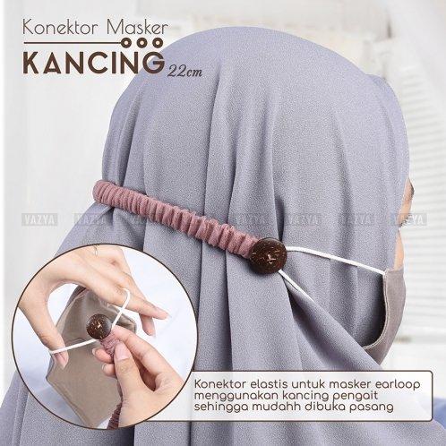 Konektor Pengait Masker Hijab Kancing Aksesoris Connector Tali Bahan Katun Praktis Aman Murah