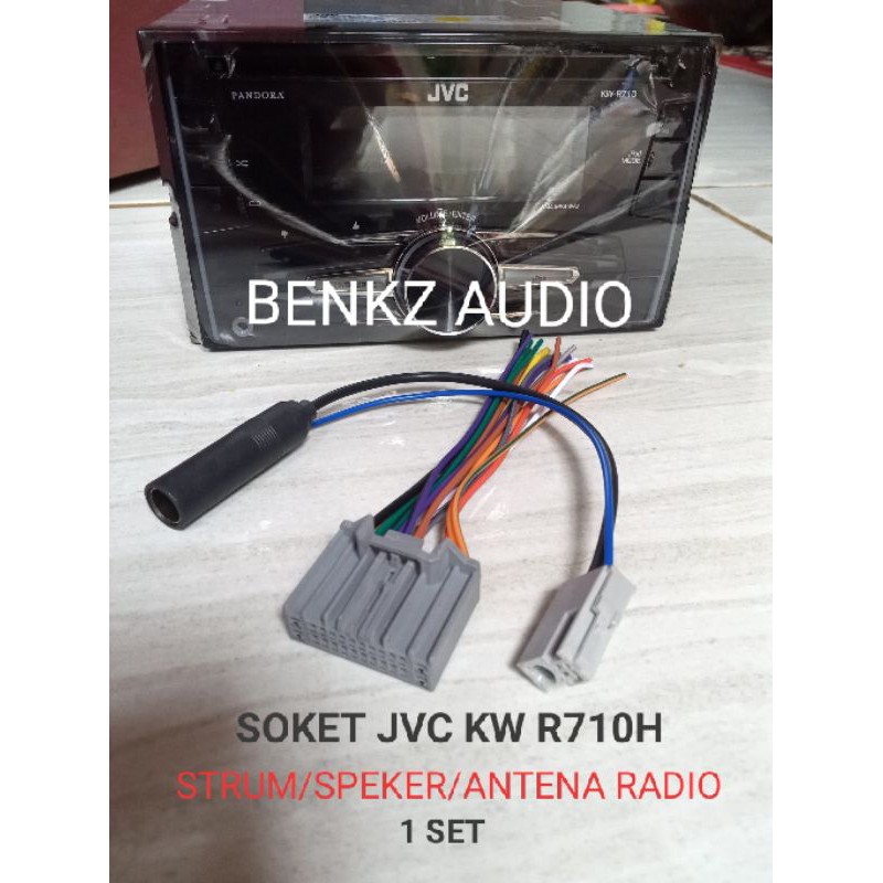 Soket JVC KW R710H PANDORA Male atau cowok plus antena radio