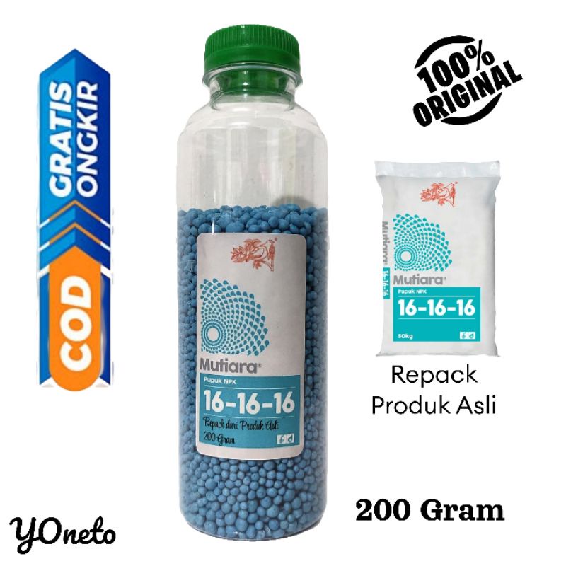 Pupuk NPK Mutiara 200Gram (Repack Botol)
