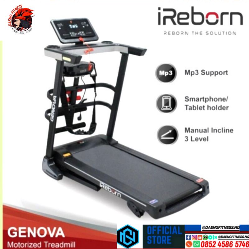 Treadmill electrik iReborn Genova grosir alat fitness grosir treadmill