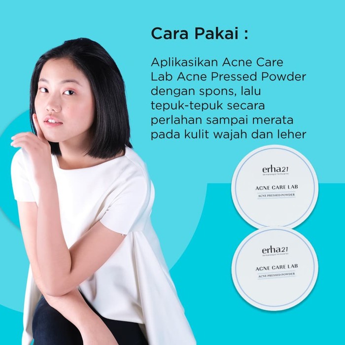 erha21 Acne Care Lab Pressed Powder 13g - Bedak Kulit Jerawat