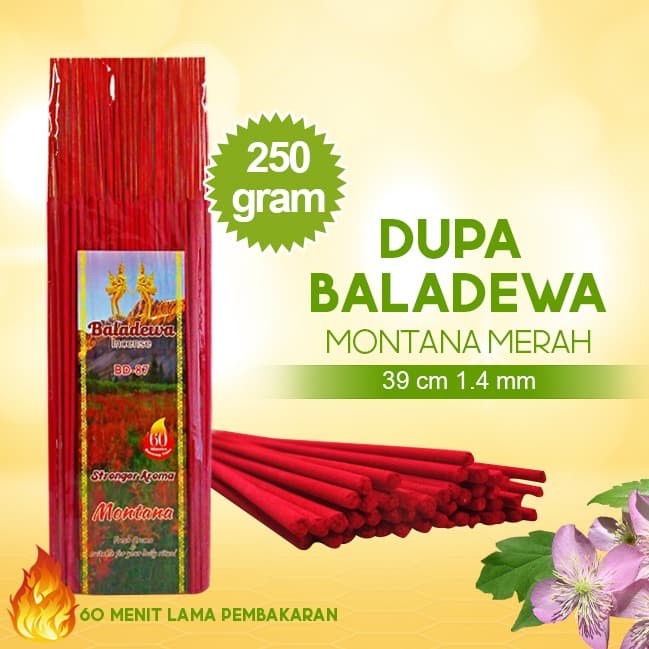 Dupa/ Hio Wangi Harum Baladewa 39 cm 250 gram Merah 1.4 mm