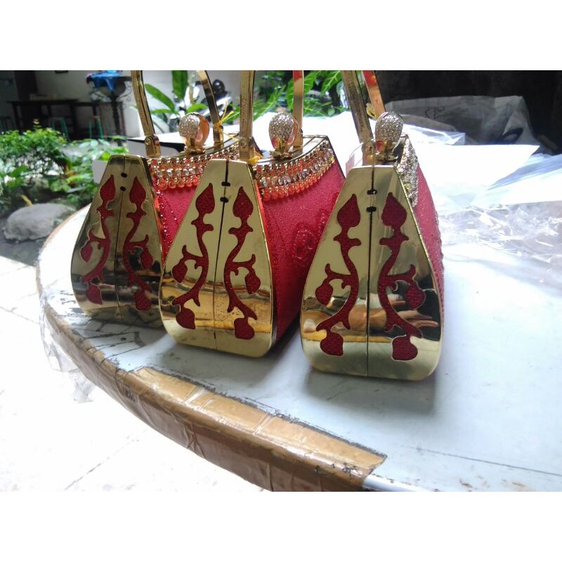 DISKON Tas Pesta  Farnell Impor Jinjing Selempang Clutch Kondangan Rhinestones Mutiara 2716/2717