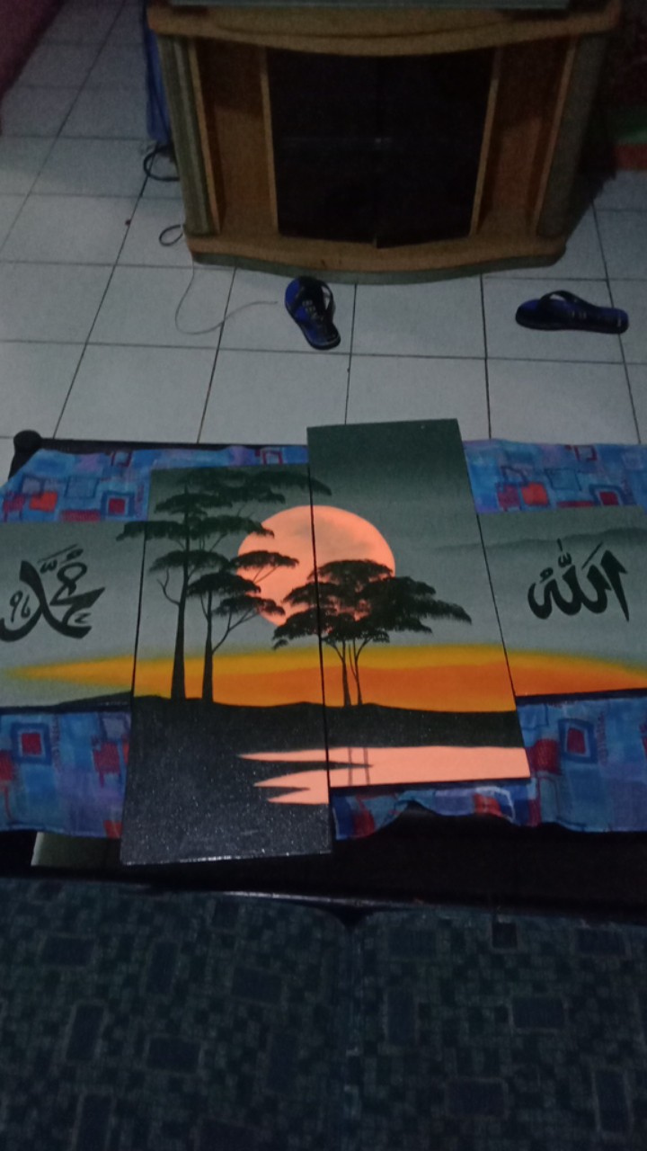 Lukisan Kaligrafi Allah Muhammad