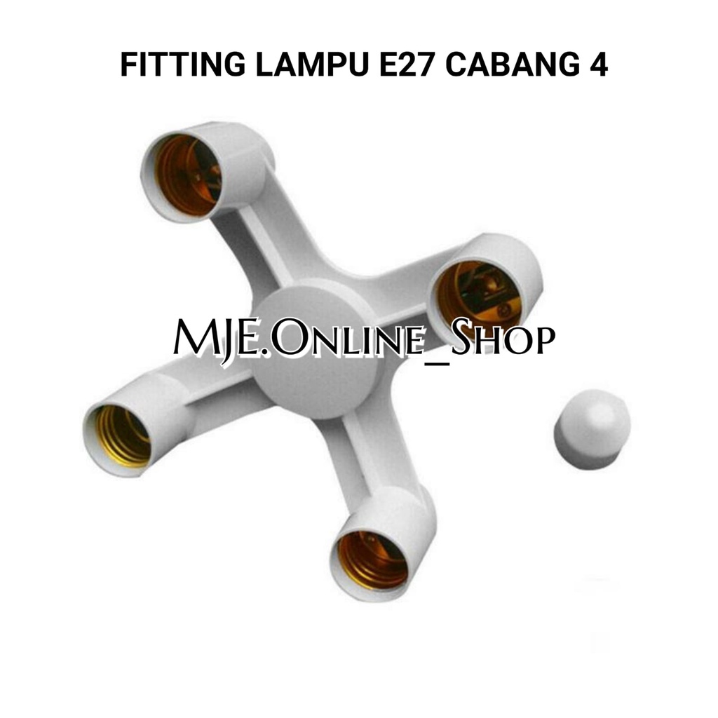 FITTING LAMPU E27 CABANG 4 LAMPU BOHLAM STUDIO / FITTING PLAFON E27