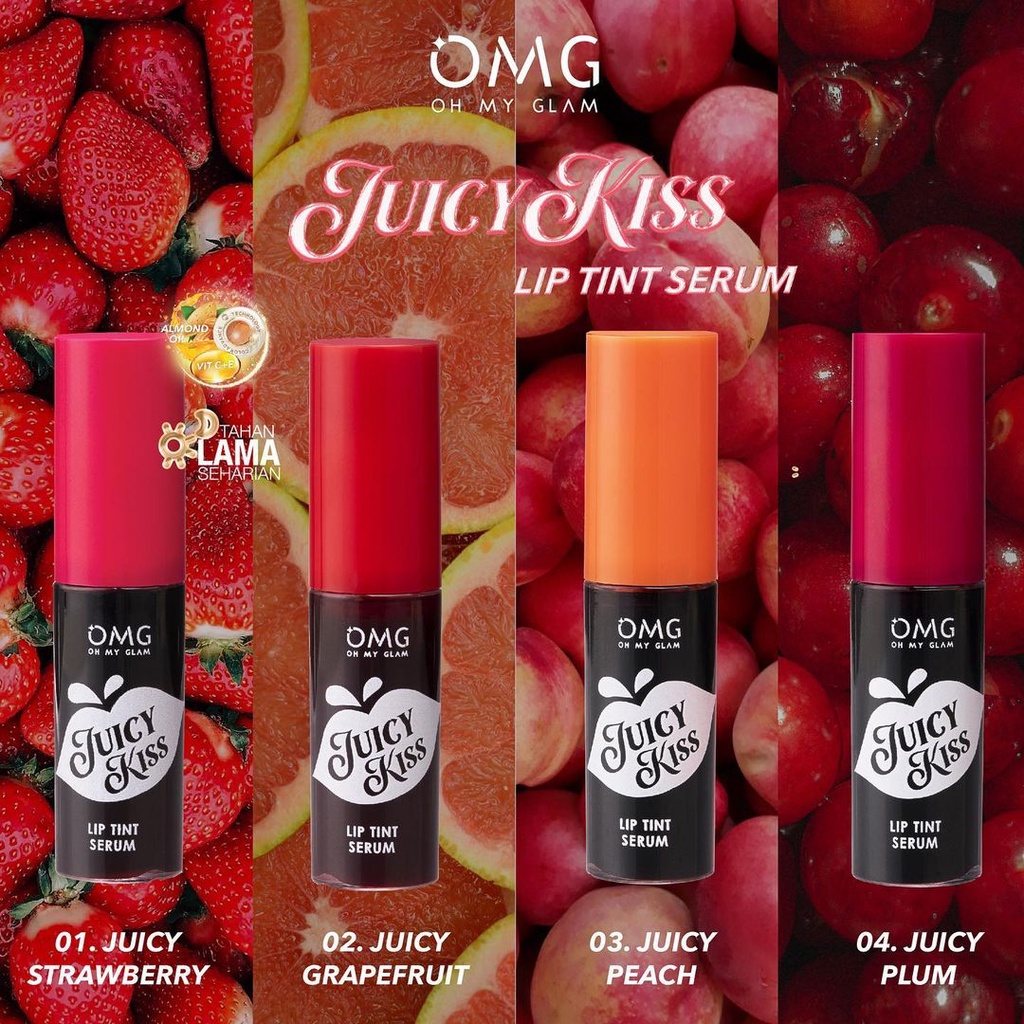 OMG Juicy Kiss Lip Tint Serum | Serum Bibir | Lip Tint | Tint Serum | BPOM