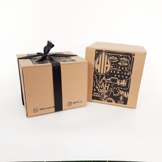  Kardus  CUSTOM Sablon  20x20x15 cm Flip Top Packaging Produk 