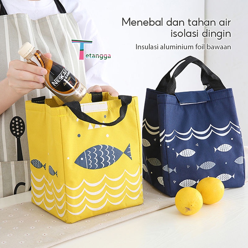 Tas Bekal Anti Air  Tas Bekal Karakter Lunch Cooler Bag Salur Makanan Aluminium Kotak Makan Import