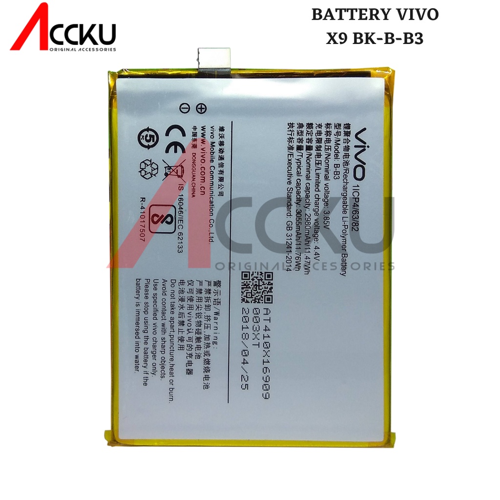 BATERAI VIVO X9 BATTERY VIVO X9 BATERAI VIVO BK-B- B3 ORIGINAL