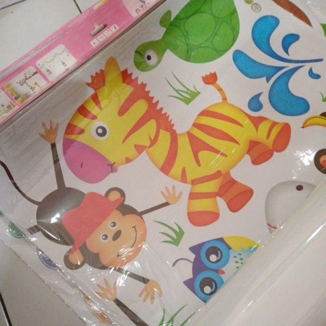 Meth Xy1163 Cute Animal N Tree Wallsticker 2x60x90