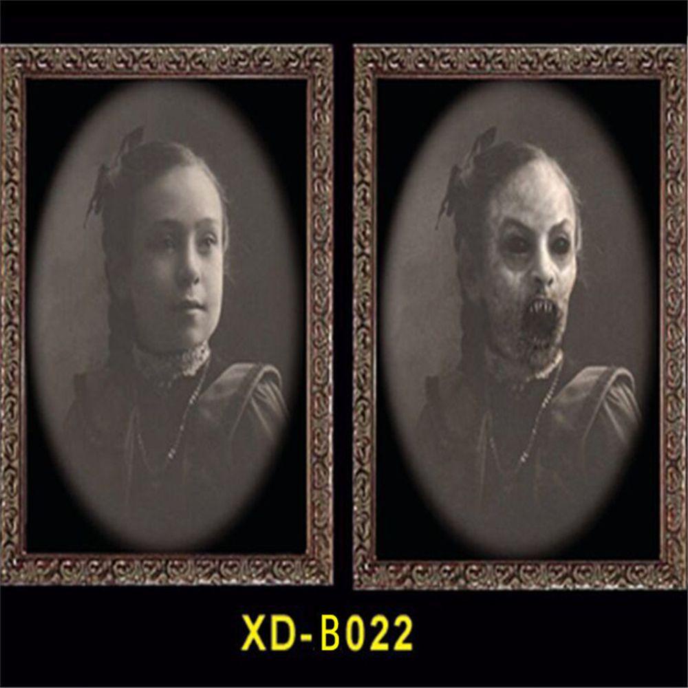 Suyo Hiasan Dinding Bentuk Wajah Horror 3D Dapat Berubah Warna Untuk Dekorasi Halloween