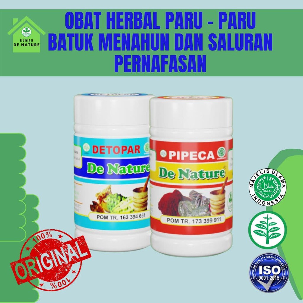 Jual Obat Paru Paru Asma Tbc Batuk Berdarah Detopar Pipeca De Nature Indonesiashopee Indonesia 0741