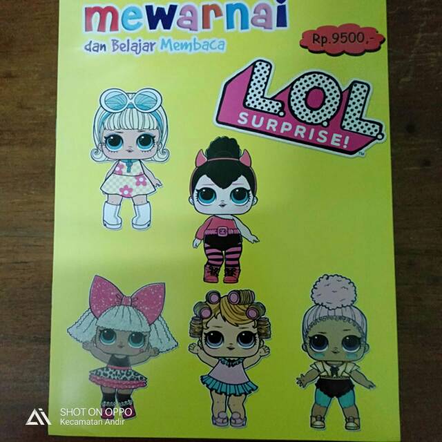 Buku Mewarnai Membaca Gambar Lol