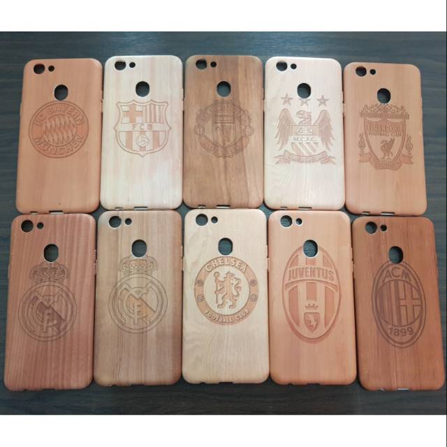 Case Kayu Klub Bola // Oppo F5