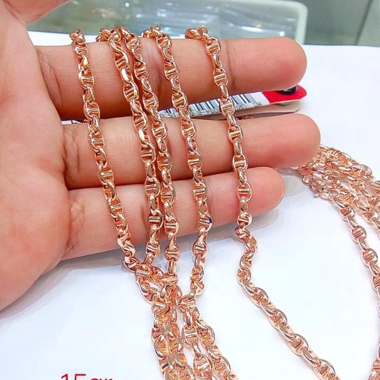 Kalung panjang terbaru rantai anak dan dewasa emas asli kadar 700 750 70 75 16k 17k filk diorr wanita pria gold rose