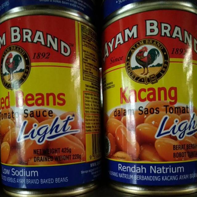 

Ayam brand baked beans low sodium 425gr makanan kaleng