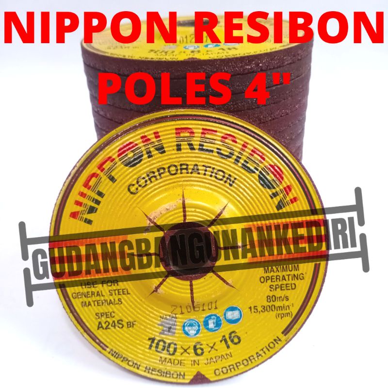 batu gerinda nippon resibon poles 4&quot;