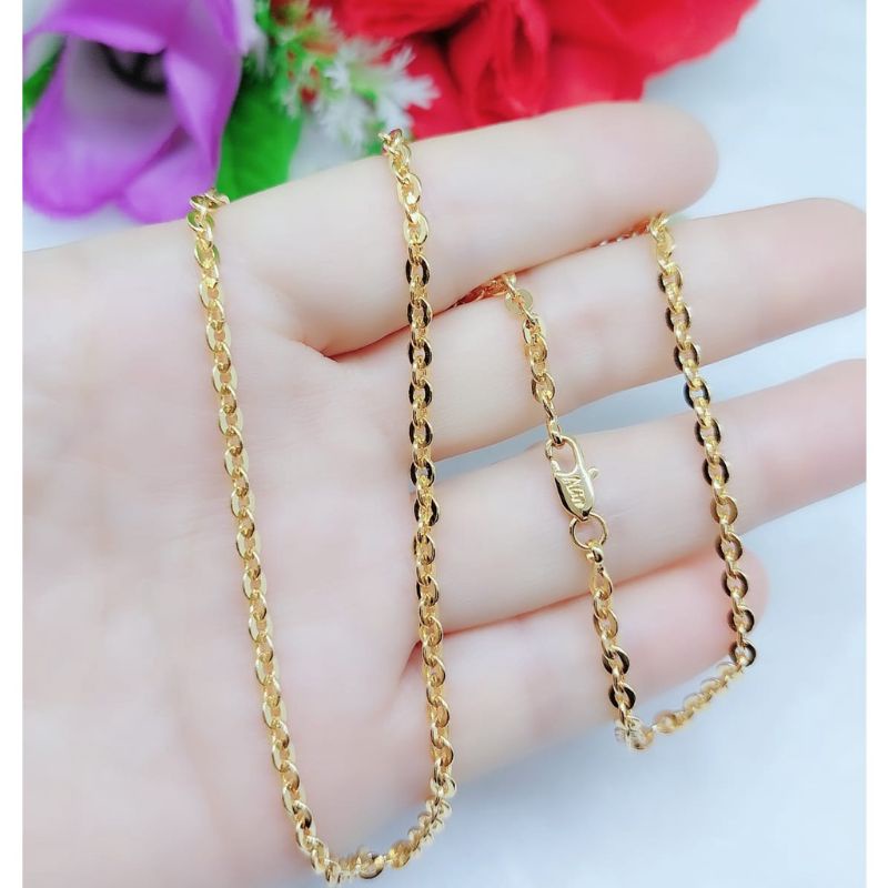 kalung nori kaca / kalung perhiasan nori kaca / lebar kalung 3.2mm