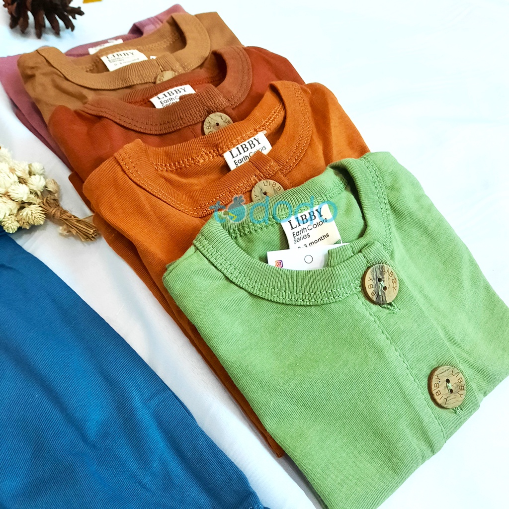 Setelan Baju Bayi Piyama Anak Libby Lengan Pendek Celana Panjang Newborn – 2 Tahun Earth Rocco