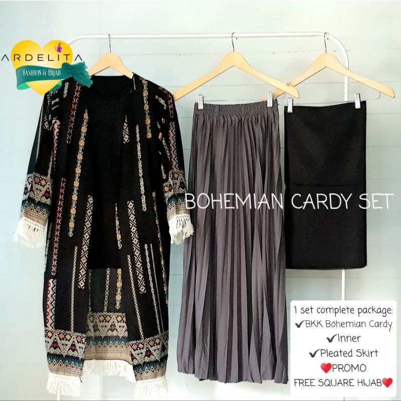 PROMO GRATIS  HIJAB/BOHEMIAN  SET  ORI  RAYON  BKK/SELEGRAM  OOTD  HIJAB  PREMIUM/SETELAN WANITA BAGUS MURAH