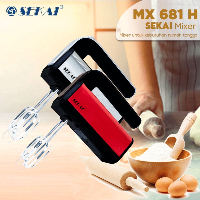 SEKAI Hand Mixer MX681H Mixer Tangan 180W MX 681H