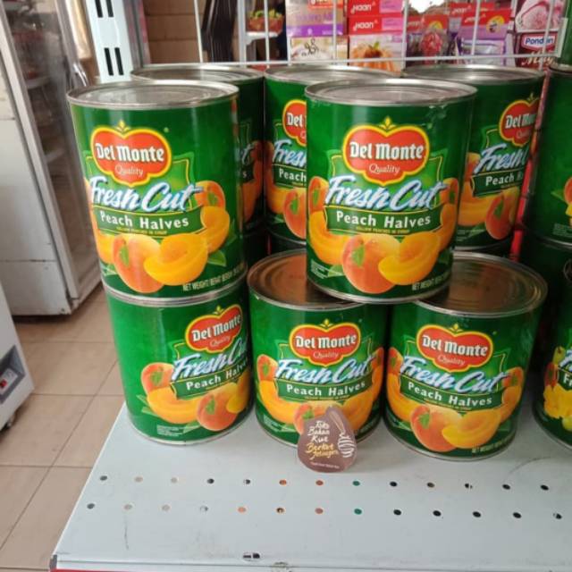 Delmonte peach halves 850gr buah kalengan