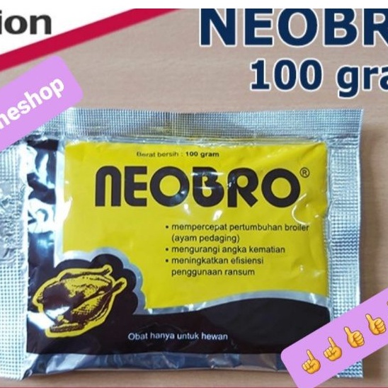 NEOBRO 100 GRAM obat vitamin peng gemuk nafsu makan ayam burung bebek hamster ikan persingkat masa panen medion ori