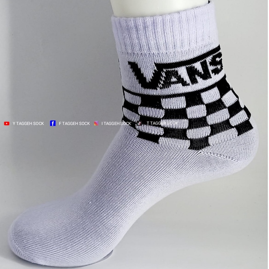 KAOS KAKI SPORT 3/4 MOTIF VANS CATUR / KAOS KAKI VANS / KAOS KAKI PRIA / OLAHRAGA DAN SANTAI