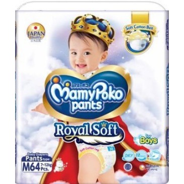 MamyPoko Royal Soft Pants M64 / XL46 Boys - MamyPoko Celana Royal Soft M64 / XL46 Boys