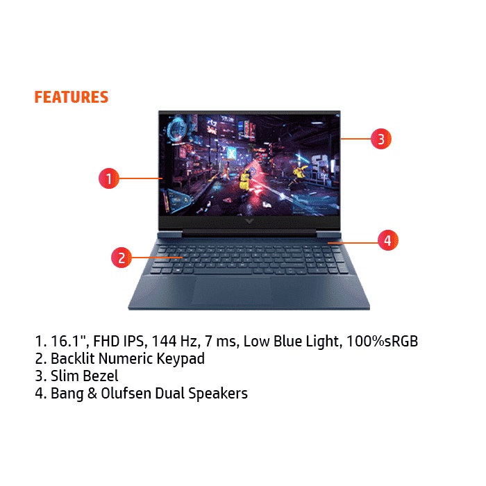 LAPTOP GAMING HP VICTUS RTX 3050 RYZEN 5 5600H 144HZ