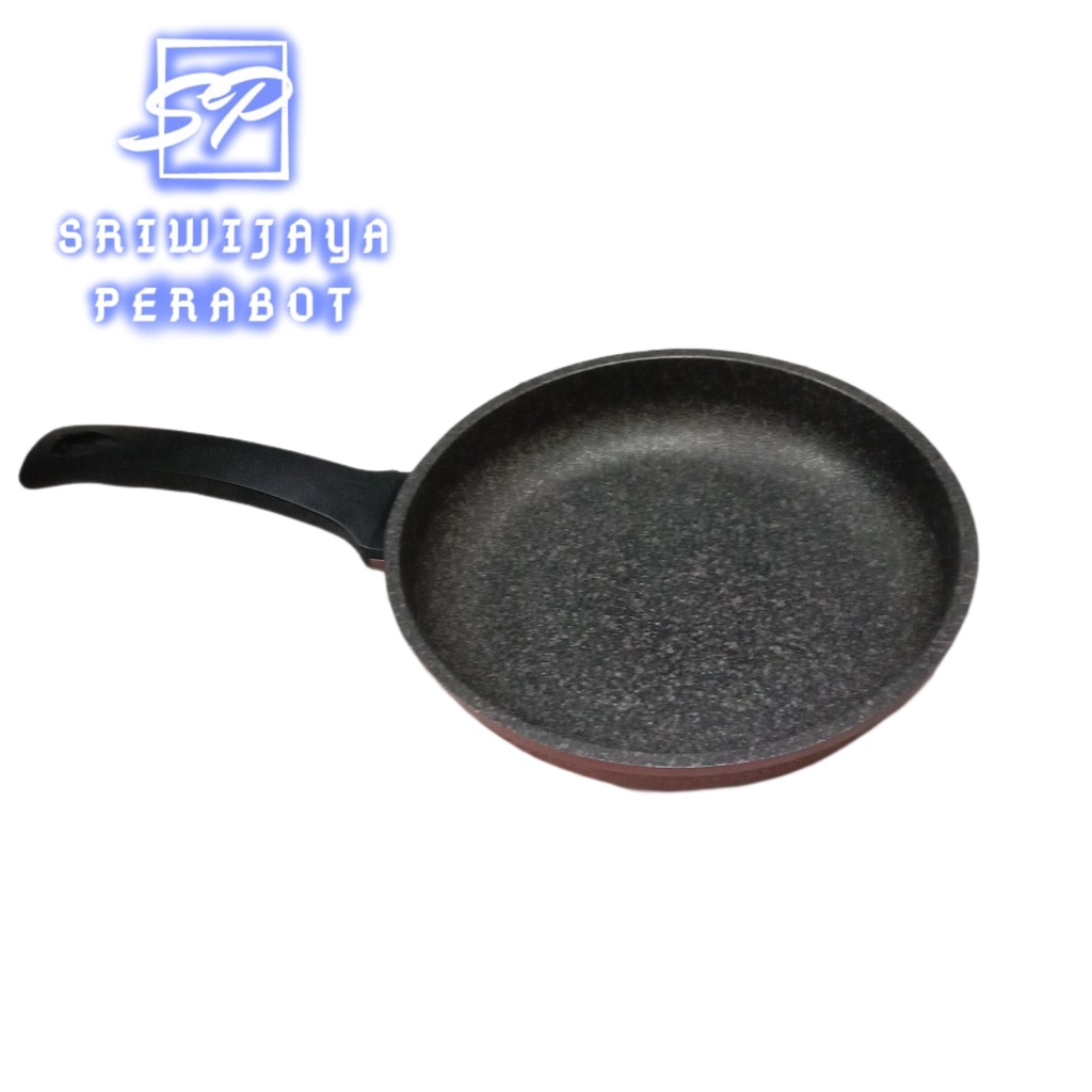 FRY PAN MARBLE TEBAL | PENGGORENGAN TEPLON MARBLE 24CM 28CM