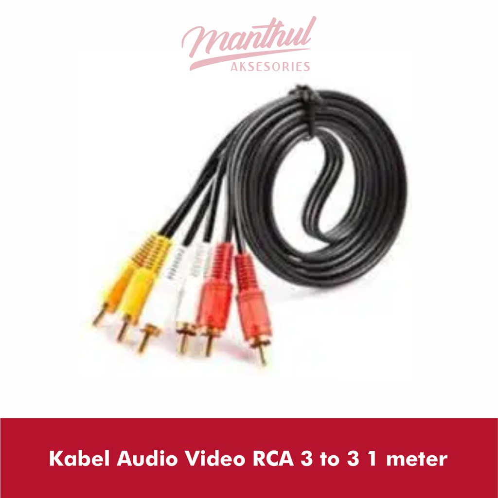 Kabel Audio Video RCA 3 to 3 1 meter