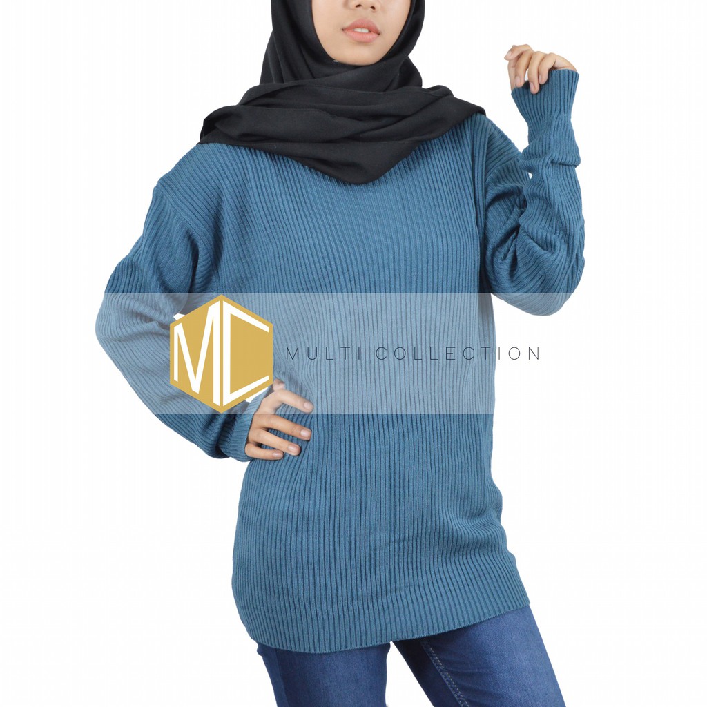 BOXY ABG PREMIUM - Baju Rajut Korea - Sweater Rajut Wanita - boxy sweater - sweater oversize - Rajut-DENIM