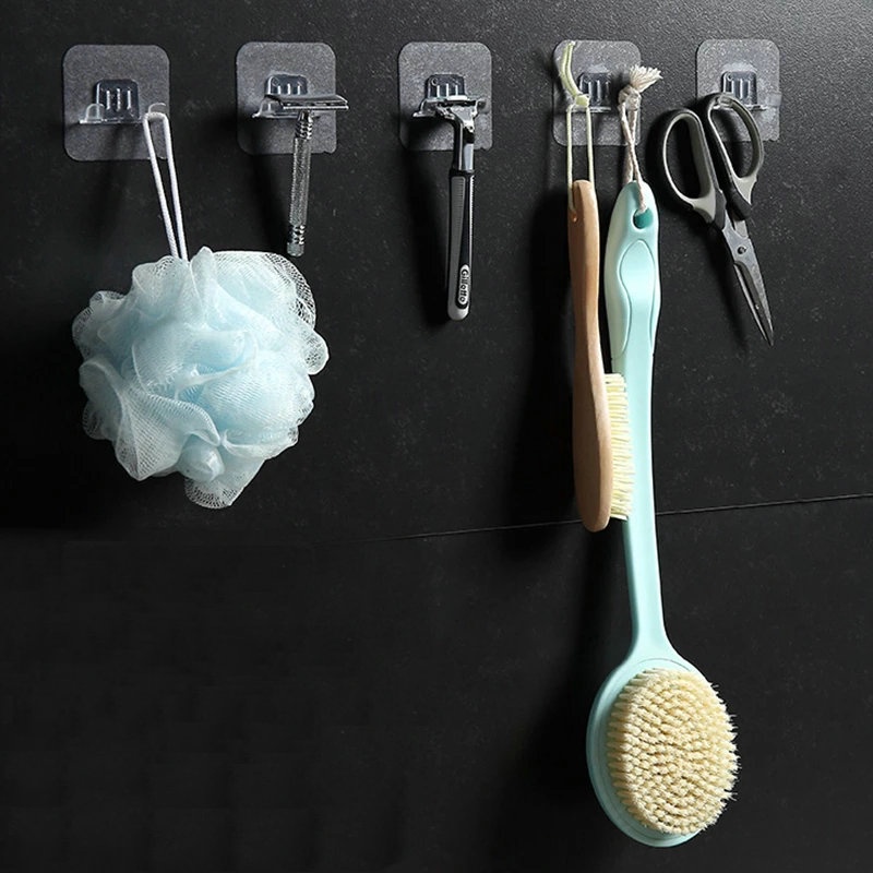 Rak Penyimpanan Pisau Cukur Jenggot Multifungsi Bahan PVC Transparan Tahan Air Untuk Kamar Mandi