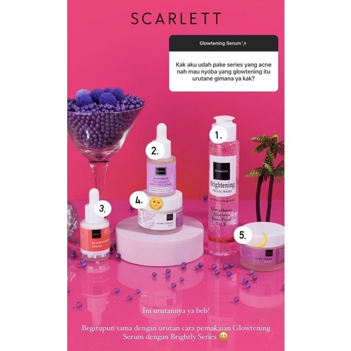 Serum Scarlett / Scarlett Whitening / Scarlett Whitening Serum / Glowtening Serum / Acne Serum / Bright Serum