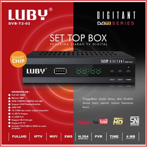 [ PROMO BIG SALE !!! ] Set Top Box Luby Seri DVB T2-02 dan T2-03