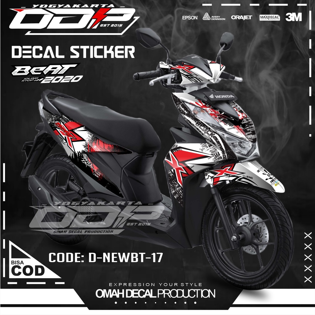 DECAL BEAT FULL BODY DEKAL HONDA BEAT STREET FULLBODY MOTIF SIMPEL ELEGAN HIU SHARK STICKER KEKINIAN