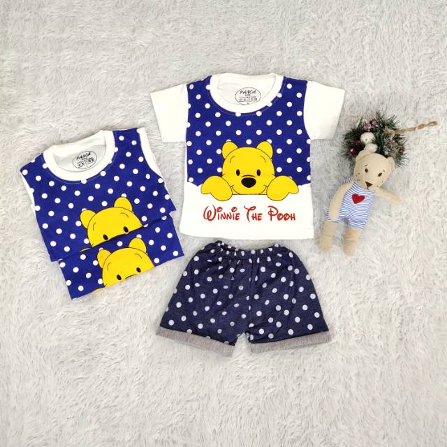 BAJU SETELAN ANAK LAKI-LAKI USIA 6-24 BULAN GAMBAR POOH ...