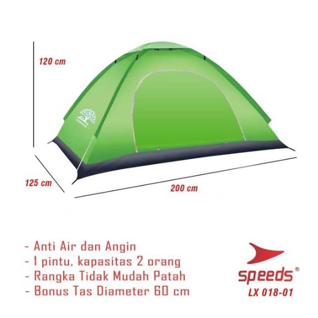 Tenda camping anti air untuk 2 orang