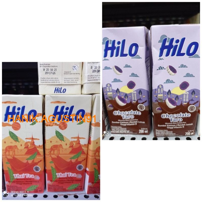 

Susu Hilo RTD Thai Tea 200 ml / Hilo Chocolate Taro RTD 200 ml
