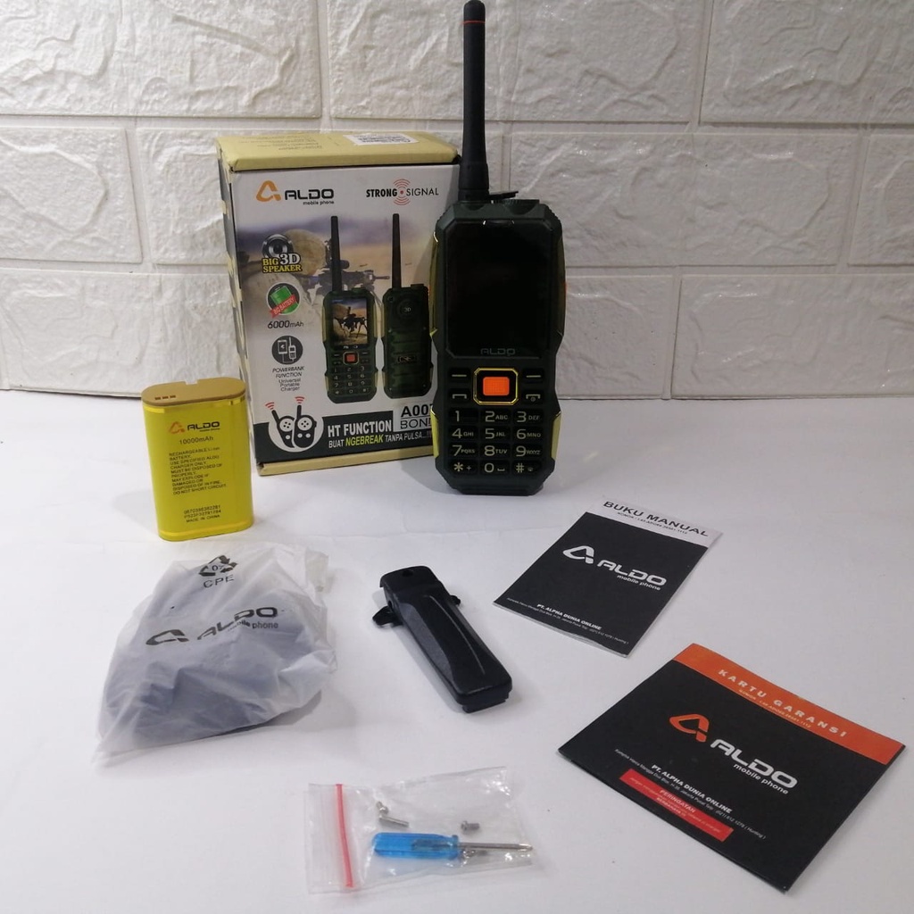Handphone Outdoot ALDO A007 BOND Hp Antena Dual Sim Bisa HT Imei Terdaptar