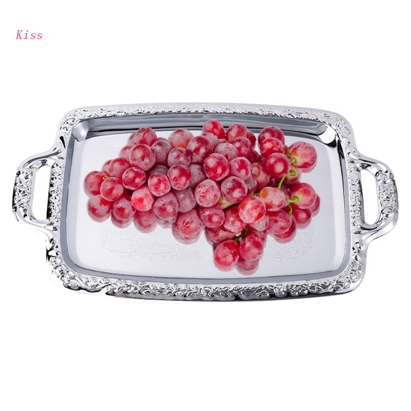 Kiss Piring Buahgula Bahan Metal Warna Silver Gaya Eropa Untuk Ktvhotel
